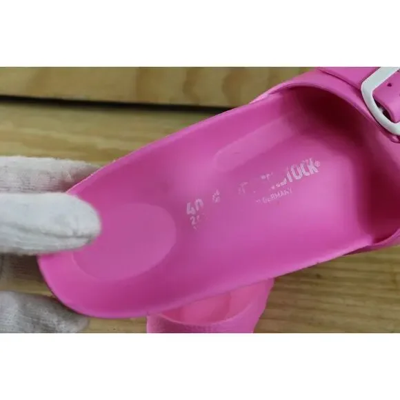 Birkenstock Sandals 9 Women Pink Madrid Buckle Slip On EVA Shoes - Picture 6 of 6